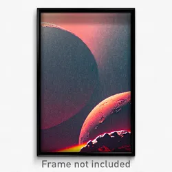 Pixel Art Poster - Made Up Mars (8 Bit Psychedelic Trippy Video Game Print)