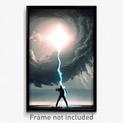 Pixel Art Poster - Acclaimed Hurricane (8 Bit Psychedelic Video Game Print)