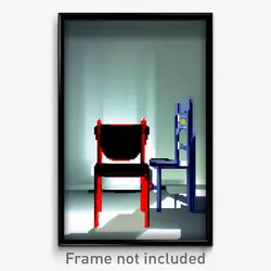 Pixel Art Poster - Agitated Chair (8 Bit Psychedelic Trippy Video Game Print)