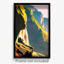 Pixel Art Poster - Agile Cliff (8 Bit Psychedelic Trippy Weird Video Game Print)