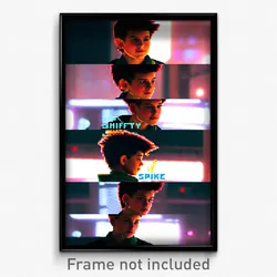 Pixel Art Poster - Shifty Spike (8 Bit Psychedelic Trippy Video Game Print)