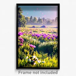 Pixel Art Poster - Prestigious Meadow (8 Bit Psychedelic Video Game Print)