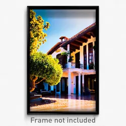 Pixel Art Poster - Jaw Dropping Villa (8 Bit Psychedelic Video Game Print)