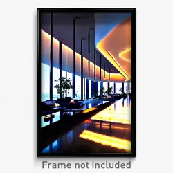 Pixel Art Poster - Modern Peninsula (8 Bit Psychedelic Trippy Video Game Print)