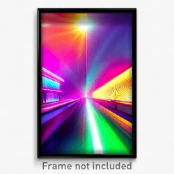Pixel Art Poster - Vivid Vista (8 Bit Psychedelic Trippy Weird Video Game Print)