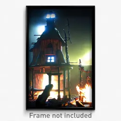 Pixel Art Poster - Old Forge (8 Bit Psychedelic Trippy Weird Video Game Print)