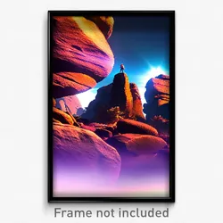 Pixel Art Poster - Prestigious Rock (8 Bit Psychedelic Trippy Video Game Print)