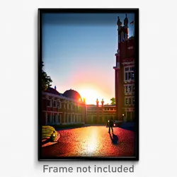 Pixel Art Poster - Rich Campus (8 Bit Psychedelic Trippy Weird Video Game Print)