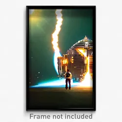 Pixel Art Poster - Great Neutron (8 Bit Psychedelic Trippy Video Game Print)