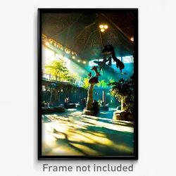 Pixel Art Poster - Large Zoo (8 Bit Psychedelic Trippy Weird Video Game Print)