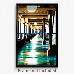 Pixel Art Poster - Terrific Pier (8 Bit Psychedelic Trippy Video Game Print)