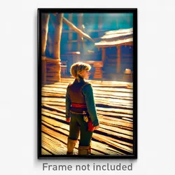 Pixel Art Poster - Wooden Nation (8 Bit Psychedelic Trippy Video Game Print)