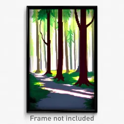 Pixel Art Poster - Standard Woods (8 Bit Psychedelic Trippy Video Game Print)