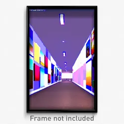 Pixel Art Poster - Virtual Gallery (8 Bit Psychedelic Trippy Video Game Print)