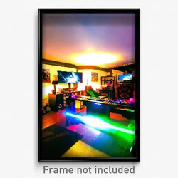 Pixel Art Poster - Rural Gaming Room (8 Bit Psychedelic Trippy Video Game Print)