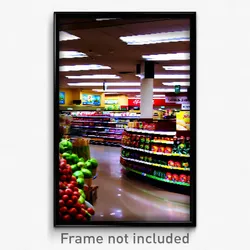 Pixel Art Poster - Awesome Grocery Store (8 Bit Psychedelic Video Game Print)