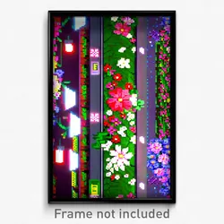 Pixel Art Poster - Flowery Stock Trading Floor (8 Bit Video Game Print)