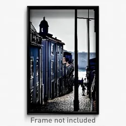 Pixel Art Poster - Gray Lisbon (8 Bit Psychedelic Trippy Weird Video Game Print)