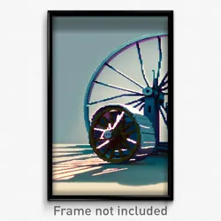Pixel Art Poster - Negligible Wheel (8 Bit Psychedelic Trippy Video Game Print)