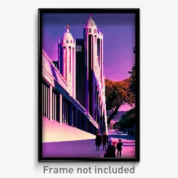 Pixel Art Poster - Terrific Pallisade (8 Bit Psychedelic Video Game Print)