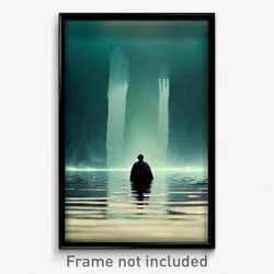 Pixel Art Poster - Terrific Abyss (8 Bit Psychedelic Trippy Video Game Print)