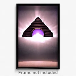 Pixel Art Poster - Voluminous Trapdoor (8 Bit Psychedelic Video Game Print)