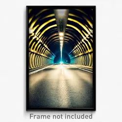 Pixel Art Poster - Massive Tunnel (8 Bit Psychedelic Trippy Video Game Print)