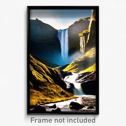 Pixel Art Poster - Gargantuan Falls (8 Bit Psychedelic Trippy Video Game Print)