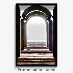 Pixel Art Poster - Dirty Colonnade (8 Bit Psychedelic Trippy Video Game Print)