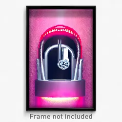 Pixel Art Poster - Metallic Hibernaculum (8 Bit Psychedelic Video Game Print)
