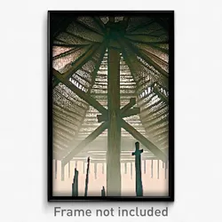 Pixel Art Poster - Webbed Parish (8 Bit Psychedelic Trippy Video Game Print)