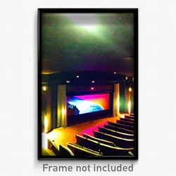 Pixel Art Poster - Dim Movie Theatre (8 Bit Psychedelic Trippy Video Game Print)