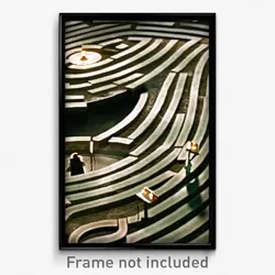Pixel Art Poster - Old Fashioned Labyrinth (8 Bit Psychedelic Video Game Print)