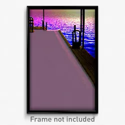 Pixel Art Poster - Average Dock (8 Bit Psychedelic Trippy Video Game Print)