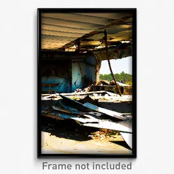 Pixel Art Poster - Tattered Dugout (8 Bit Psychedelic Trippy Video Game Print)