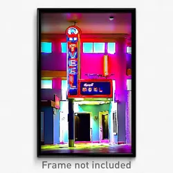 Pixel Art Poster - Novel Motel (8 Bit Psychedelic Trippy Weird Video Game Print)