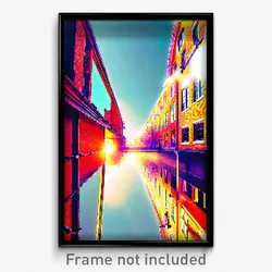 Pixel Art Poster - Alive Amsterdam (8 Bit Psychedelic Trippy Video Game Print)