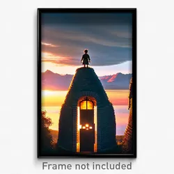 Pixel Art Poster - Incredible Country (8 Bit Psychedelic Video Game Print)
