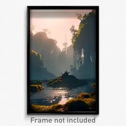 Pixel Art Poster - Sharp Bog (8 Bit Psychedelic Trippy Weird Video Game Print)