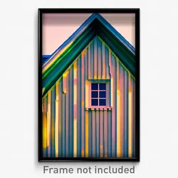 Pixel Art Poster - Wavy Gable (8 Bit Psychedelic Trippy Weird Video Game Print)