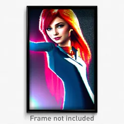 Pixel Art Poster - Rosy Notch (8 Bit Psychedelic Trippy Weird Video Game Print)