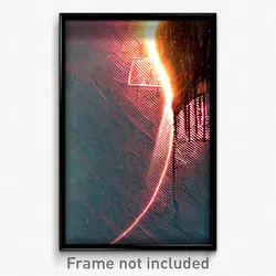 Pixel Art Poster - Complex Wire Frame Switchback (8 Bit Video Game Print)
