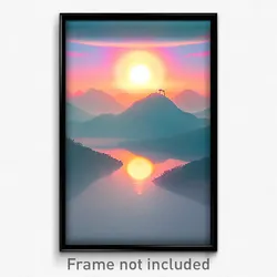 Pixel Art Poster - Pleasant Dreamscape (8 Bit Psychedelic Video Game Print)