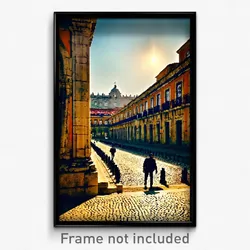 Pixel Art Poster - Ancient Lisbon (8 Bit Psychedelic Trippy Video Game Print)
