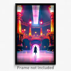 Pixel Art Poster - Authentic Lair (8 Bit Psychedelic Trippy Video Game Print)