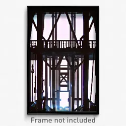Pixel Art Poster - Crazy Gallows (8 Bit Psychedelic Trippy Video Game Print)