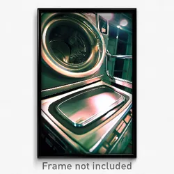 Pixel Art Poster - Steel Washing Machine (8 Bit Psychedelic Video Game Print)