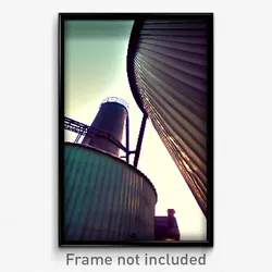 Pixel Art Poster - Tall Silo (8 Bit Psychedelic Trippy Weird Video Game Print)