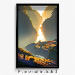 Pixel Art Poster - Imperfect Meander (8 Bit Psychedelic Trippy Video Game Print)