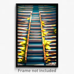 Pixel Art Poster - Enchanting Steps (8 Bit Psychedelic Trippy Video Game Print)